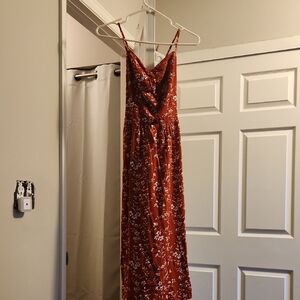 Rust Floral Dress